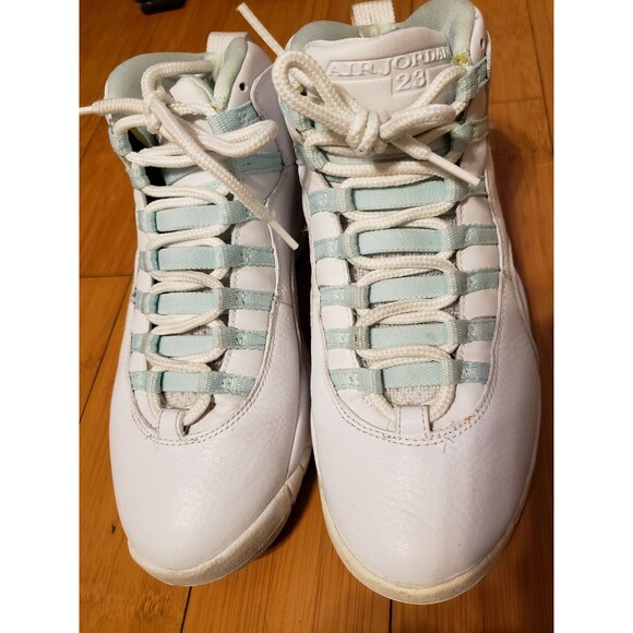 Air Jordan Retro 10 White/ Ice Green Size 8  (2005)31177013100 Women\'s main image 8